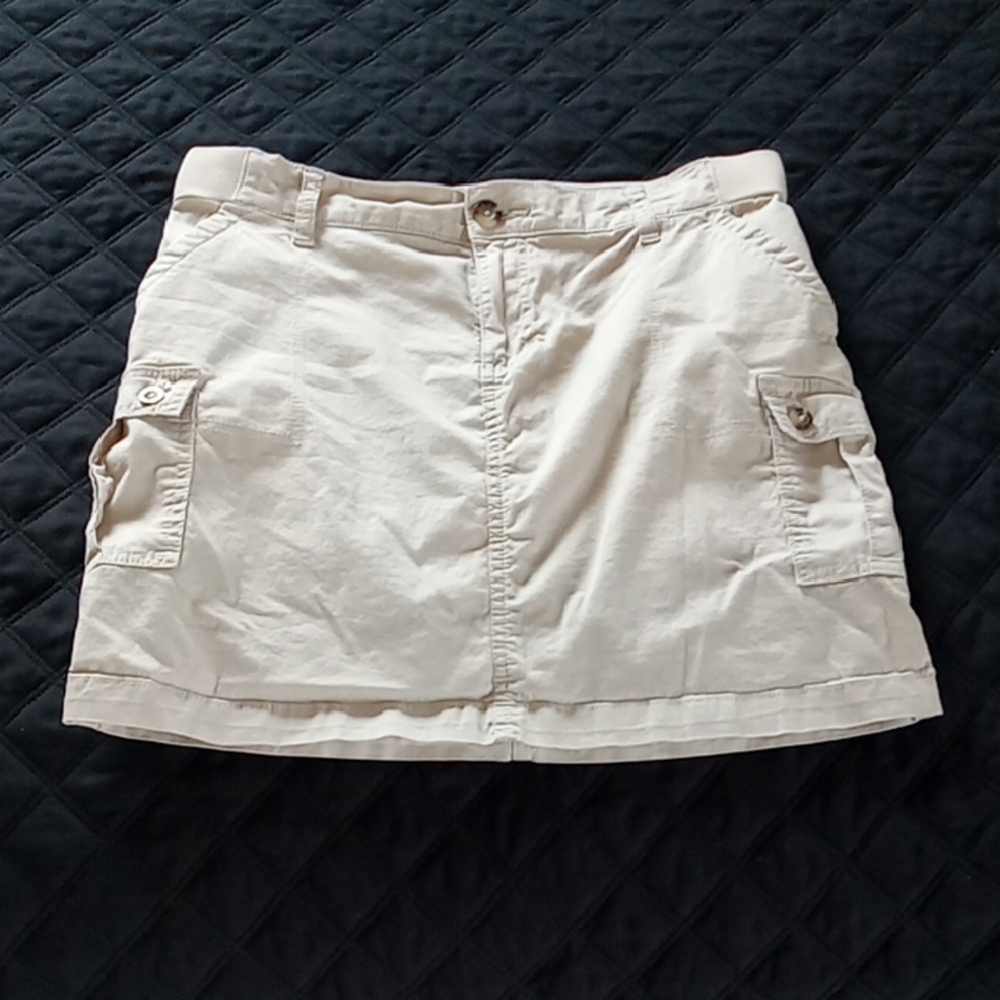 Lee Beige Cargo Mini Skort
